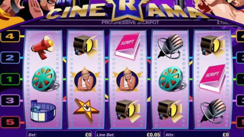 Cinerama Slot.png - Slot Playtech tại W88: Trò chơi máy đánh bạc hàng đầu hiện nay